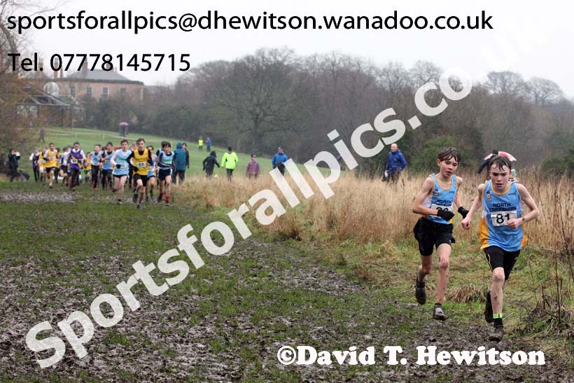 Minor boys Northern Inter Counties Schools Cross Country, Stockton. Photo: David T. Hewitson/Sports for All Pics